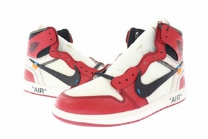 ナイキ NIKE ×OFF WHITE オフホワイト THE TEN VIRGIL ABLOH AIR JORDAN 1 RETRO HIGH CHICAGO AA3834-101 28 ☆AA★▲■ 221111/107