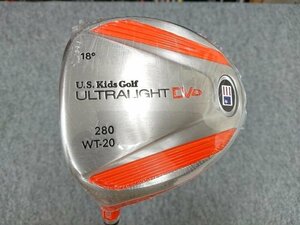 レフティー U.S. Kids Golf ジュニア用 【51inch (身長:122cm～137cm)】 ULTRALIGHT DV1 280 WT-20 18° 1W カーボンシャフト 未使用 左用