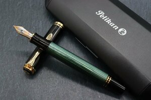 (ペン先18C) Pelikan ペリカン 万年筆 スーベレーン M600 緑縞 ペン先18C750 計1点 ※筆記未確認 ◆おたからや【Y-A22055】同梱-2