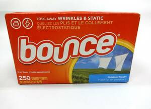 【新品】大容量 bounce　バウンス　アウトドアフレッシュ　ドライヤーシート　柔軟剤シート 250枚 海外　[並行輸入品] (Y-513-1)