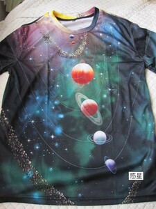 宇宙　惑星　半袖Tシャツ　メンズ　XL