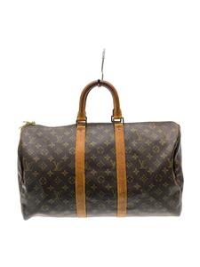 LOUIS VUITTON◆ボストンバッグ/レザー/BRW/総柄/M41428/モノグラム