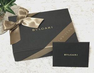 ブルガリ 「BVLGARI 」小物用空箱とリボンのセット しおり・薄紙付き ( 600 ) 正規品 付属品 BOX 