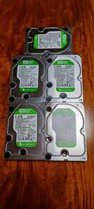 HDD 2TB 5個：Western Digital WD Caviar Green 2TB HDD WD20EARS