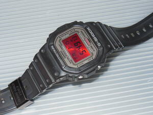 ☆ 希少！G-SHOCK 20周年記念 / DW-5000ML-1JF 赤液晶 ☆ 中古品 ☆☆