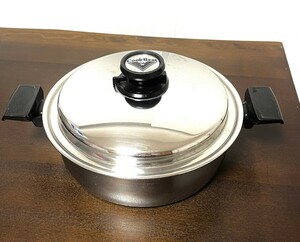 【現状品】 CookBest 両手鍋 Cookware　7-Ply Induct-A-Core T304S.S. アメリカ製 ステンレス製