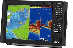 HE-1211 1kW GPS外付仕様 ( GPSアンテナ付属 ) HONDEX ホンデックス 12.1型 液晶 プロッター デジタル 魚探 G