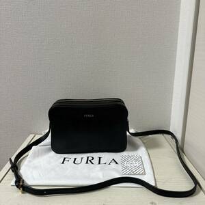 【新品同様】FURLA フルラ LILLI XL リリー XL ショルダーバッグ ブラック 黒 レザー