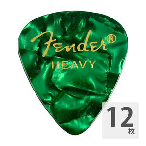 フェンダー ギターピック 12枚 セット ヘビー 351 Shape Green Moto Heavy Fender