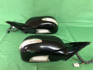 KG059 中古 クラウン マジェスタ UZS186 平成16年12月 ドアミラー サイドミラー ウィンカー付き 左右 セット 色替 ブラック 黒 動作保証