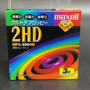 【未開封】maxell ウルトラフロッピー 2HD MD2-256HD 256フォーマット 3枚 フロッピーディスク マクセル 3.5型