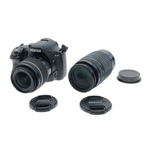 【PENTAX ボディレンズセット】ペンタックス K-50 SMC DAL F4-5.8 55-300mm / F3.5-5.6 18-55mm AF一眼レフカメラ 撮影 現状品 C4032