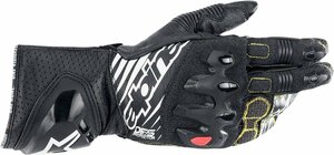 2XLサイズ - ブラック/ホワイト - ALPINESTARS アルパインスターズ GP Tech v2 グローブ