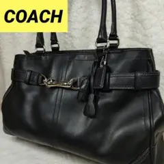 COACH　コーチ　ハンドバッグ　レザー　8A71　シグネチャー