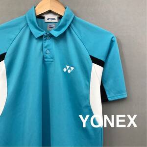 ヨネックス YONEX ドライ ポロシャツ 半袖 クール 卓球 バトミントン トップス ブルー メンズ 男性用 Sサイズ ∬▼