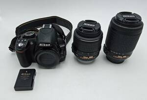 BB87◇＜通電/動作/精度未確認＞デジタルカメラ ジャンク Nikon ニコン D3100 レンズ 55-200mm 1:4-5.6G / 18-55mm 1:3.5-5.6G 現状品◇ 