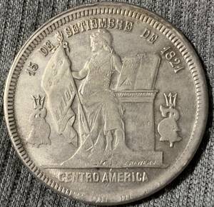 ホンジュラス ペソ 大型銀貨 1891年 Honduras Un Peso