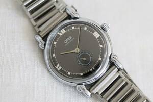 簡易調整済【1円～】ORIS オリス ブルズアイ 飛びローマン スモセコ カラーダイアル 猫足ラグ ref.7377 手巻き UNITAS Cal.6565 ジャンク