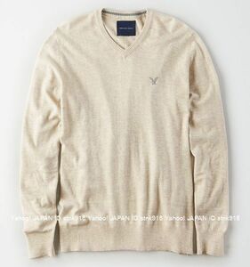 〓アメリカンイーグル/US M/AE V-Neck セーター/Oatmeal