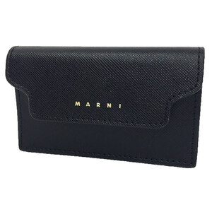 MARNI マルニ カードケース PFMOT05U07 LV520 レザー ブラック 黒 未使用 aq9567