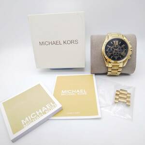 送料無料【電池交換済】★マイケルコース★MICHAEL KORS★クロノグラフ★ブラック×ゴールド★MK-5739★メンズ/腕時計/アナログ/クォーツ