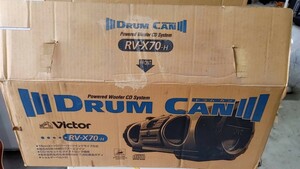 r29 Victor ビクター DRUM CAN ドラム カン RV-X70-H ライトグレー ラジオ/カセットテープ/CD現状品