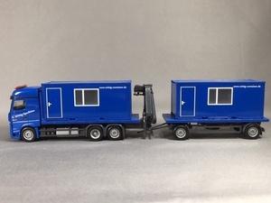 1/87 Herpa MB Actros StreamSpace Construction Site Office Witting 