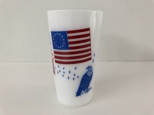 フェデラル ミルクガラス タンブラー アメリカ USA 自由の女神 星条旗 ヴィンテージ vintage federal ビンテージ [fe-718]