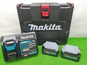中古美品 makita マキタ 40Vmax用 急速充電器 + 2.5Ahバッテリ×2個 ケース付きセット