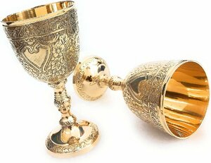 ビンテージ・チャリス 聖杯ゴブレット アーサー王のロイヤル ワイン カップ 中世カップ彫像 装飾カップ(輸入品