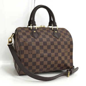 【中古】LOUIS VUITTON スピーディ25 バンドリエール 2WAY ショルダーバッグ ダミエ エベヌ N41368