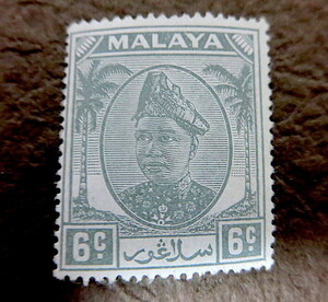 アンティーク　イギリス領マラヤ セランゴール MALAYA SELANGOR 1949年 未使用切手 
