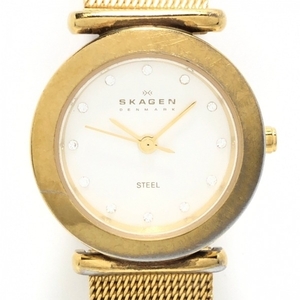 SKAGEN(スカーゲン) 腕時計 - 107SGGD レディース ラインストーン 白