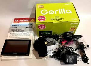 【送料無料】SANYO Gorilla 5.2V型 16GB SSDポータブルナビゲーション NV-SB550DT