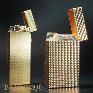 【ジャンク品まとめ売り】 dunhill ダンヒル S.T.Duont デュポン ライター GP ゴールドカラー 喫煙グッツ ライター 2本まとめ売り「23596」