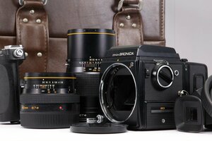 【 ジャンク 】 ZENZA BRONICA SQ + ZENZANON-S 250mm F5.6 + 80mm F2.8 【 ファインダー・ハンドルグリップ 追加付属 】