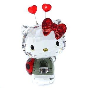 スワロフスキー SWAROVSKI Hello Kitty 1180910 Ladybug 2013 置物 テントウムシ ハートモチーフ リボンモチーフ オブジェ クリア