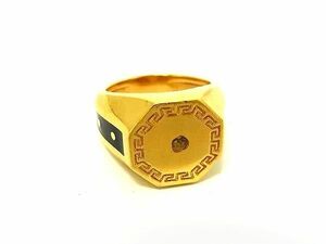 1円 VERSACE ヴェルサーチ リング 指輪 アクセサリー 約16号 レディース メンズ ゴールド系 FA4717