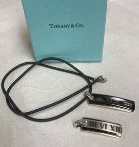 １円スタート！Tiffany & Co ティファニーアトラス・1837 チョーカー・ペンダント シルバー925 ラバーループ