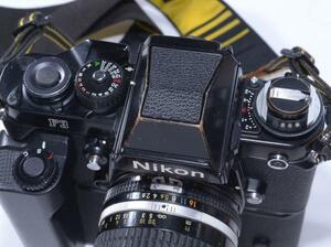 【T162】Nikon F3 ボディ ( モータードライブ + 標準レンズおまけ ) 年式相応 傷み劣化あり 未整備現状 