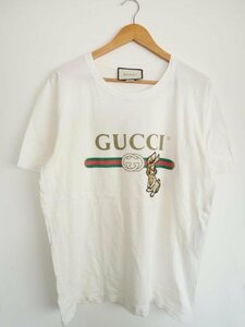 【送料無料】GUCCI グッチ GUCCIロゴTシャツ ラビット メンズLサイズ イタリア製 株式会社ケリングジャパン グッチ ディビジョン／6424379