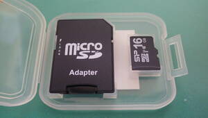 ●売切 中古　美品　microSDカード 16GB　クイックフォーマット済　SDカードとしても可能　クリックポスト発送　ケース付き