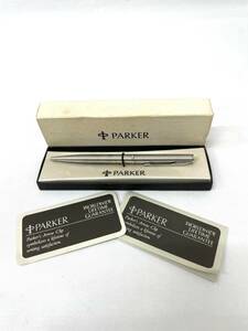 11413*1　PARKER　パーカー　ボールペン　ⅡA　シルバー色　箱付　筆記用具