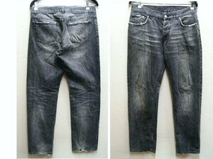 ◇即決[W33]HELMUT LANG アーカイブ VINTAGE BROKEN DENIM LOW WAIST CONTOUR FIT グレー デニム パンツ ヘルムートラング ARCHIVE■5942