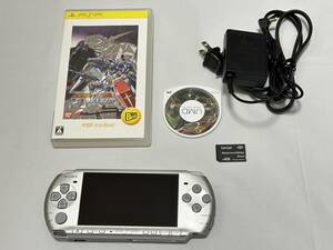 ★[中古] PSP 本体 PSP-3000 ガンダムvs.ガンダム プレミアムパック モデル バッテリーなし [動作確認済] PSP3000 シルバー★