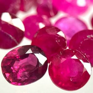 ［天然ルビーおまとめ］ A 30ct 裸石 宝石 コランダム corundum jewelry ジュエリー ruby 紅玉 DG7 ①