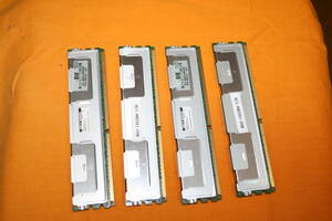 中古　ヒートシンク付メモリ 4枚8GBセット　SAMSON　 2GB 2R×4 PC2-5300Fが4枚　　Mac proG5に内蔵