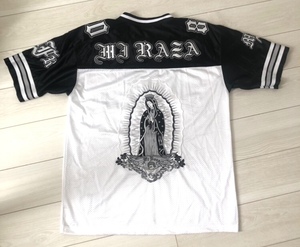MI RAZA fiel フットボール Jersey ユニフォーム MFR ゲーム シャツ 刺繍 ワッペン 西海岸 チカーノ や ローライダー スタイル 好きに も