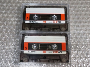 ■ 紙ラベル SONY CHF-60 カセットテープ　2本