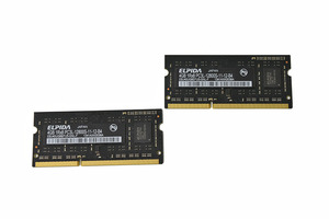 当日発送 Mac対応 メモリ DDR3 4GB × 2枚 ELPIDA PC3L-12800S 中古品　11-5 DDR3-1600